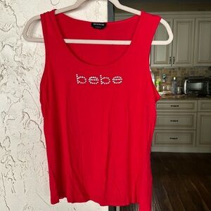 Bebe logo rhinostone tank top New 🆕